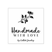 Tampons Encreurs Fleur romantique artisanale avec citation d'amour (Impression)