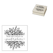 Tampons Encreurs Fleur sauvage rustique Élégant Whimsical Librairie (Tamponné)