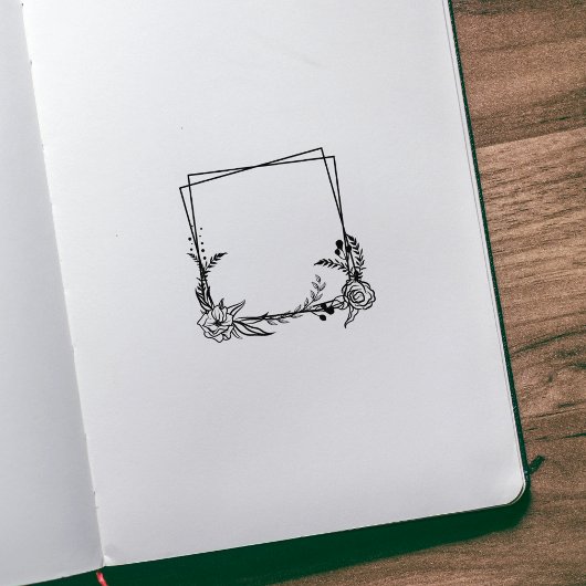 Tampons Encreurs Fleurs Carrés Botaniques, Cadre Journal