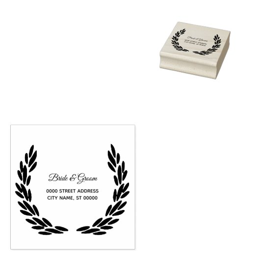 Tampons Encreurs Fleurs de mariage Motif rustique (Tamponné)