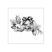 Tampons Encreurs Fleurs d'Halloween avec crâne et Citrouille (Impression)