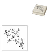 Tampons Encreurs Fleurs et perles Timbre d'art en bois (Tamponné)