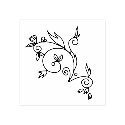 Tampons Encreurs Fleurs et perles Timbre d'art en bois (Impression)