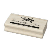 Tampons Encreurs Fleurs Holly de Noël faites maison avec citation d (Tampon)