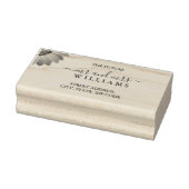 Tampons Encreurs Fleurs jaunes sur Mariage vert Abstrait (Tampon)