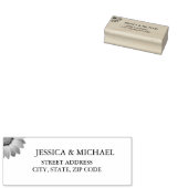 Tampons Encreurs Fleurs jaunes sur Mariage vert Abstrait (Tamponné)