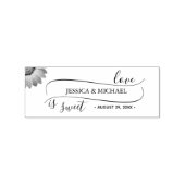 Tampons Encreurs Fleurs jaunes sur Mariage vert Abstrait (Impression)