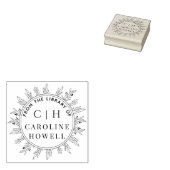 Tampons Encreurs Fleurs Monogrammes Élégantes De La Bibliothèque De (Tamponné)