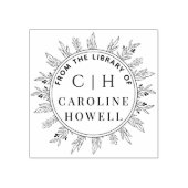 Tampons Encreurs Fleurs Monogrammes Élégantes De La Bibliothèque De (Impression)