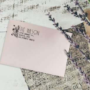 Tampons Encreurs Fleurs sauvages simples Adresse de retour
