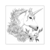 Tampons Encreurs Fleurs Unicorne Blanches Rose Noir (Impression)
