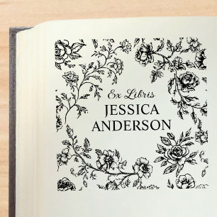 Tampons Encreurs Fleurs Vintage Floral Ex Libris Ex-Libris