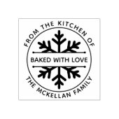 Tampons Encreurs Flocon de neige cuite avec amour hiver Noël cookie (Impression)