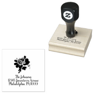 Tampons Encreurs Floral Watercolor Adresse Mariage Fête des mariées