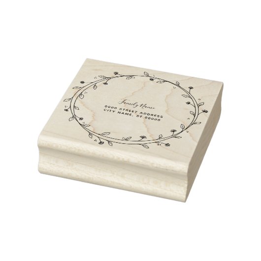 Tampons Encreurs Floral Wreath Rubber Stamp (Tampon)