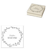Tampons Encreurs Floral Wreath Rubber Stamp (Tamponné)