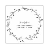 Tampons Encreurs Floral Wreath Rubber Stamp (Impression)