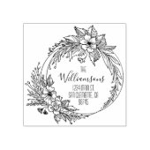 Tampons Encreurs Floral Wreath Script Family Adresse de retour (Impression)