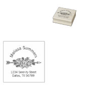 Tampons Encreurs Flore Tribal Arrow, Rose Fleurs Arch Adresse (Tamponné)