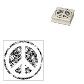 Tampons Encreurs Flower Power Paix signe III + votre backgr. & idée (Tamponné)