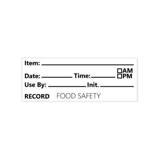 Tampons Encreurs Food Safety Date Record Keeping (Impression)