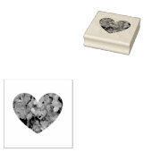 Tampons Encreurs Forme cardiaque avec pétales de fleurs d'hydrangée (Tamponné)
