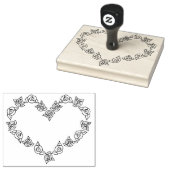 Tampons Encreurs Forme cardiaque rose, Art en ligne, Timbre en caou (Tamponné)