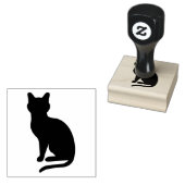 Tampons Encreurs Forme de silhouette simple de chat assise (Tamponné)