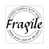 Tampons Encreurs Fragile Elegant Script Cercle Texte EnkPad & (Impression)