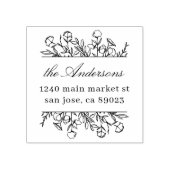 Tampons Encreurs Frame Feuille Nom de famille Adresse de retour (Impression)