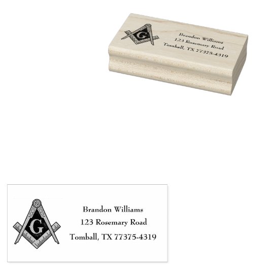 Tampons Encreurs Freemason Masonic Carré et Compass (Tamponné)