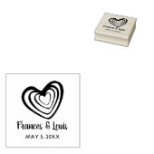Tampons Encreurs Fun Hearts Wedding Monogram (Tamponné)