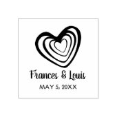 Tampons Encreurs Fun Hearts Wedding Monogram (Impression)