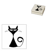 Tampons Encreurs Funky Chat Noir Yellow Eyes Silhouette (Tamponné)