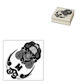 Tampons Encreurs Funky Tortoise Chilling Monogramme (Tamponné)