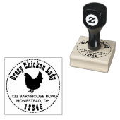 Tampons Encreurs Funny Chicken Lady Silhouette Return Address Farm  (Tamponné)