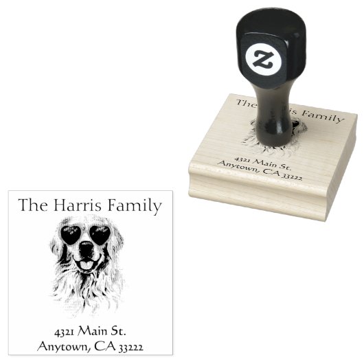 Tampons Encreurs Funny Hipster Retriever Personnalisé (Tamponné)