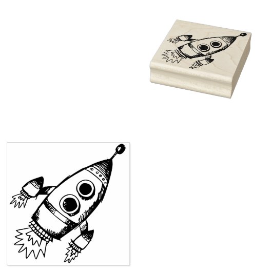 Tampons Encreurs Fusée vers l'espace (Tamponné)