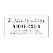 Tampons Encreurs Futur M. et Mme Script Mariage Adresse de retour (Impression)