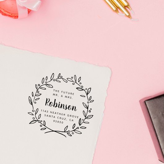 Tampons Encreurs Futur personnalisé M. & Mme Mariage d'adresse de r