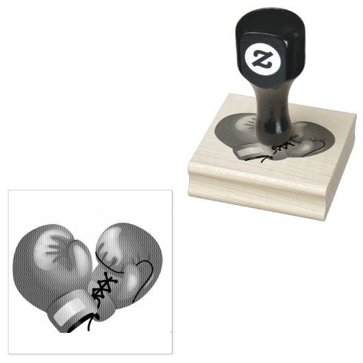 Tampons Encreurs Gants de boxe Design Timbre en bois (Tamponné)