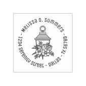 Tampons Encreurs Garden Lantern Flowers Adresse ronde 2 (Impression)