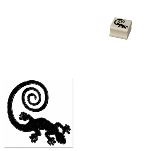 Tampons Encreurs Gecko d'or avec queue de spirale (Tamponné)