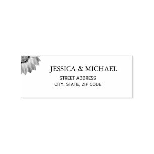Tampons Encreurs Gerbera Flower sur Mariage de pêche Abstrait
