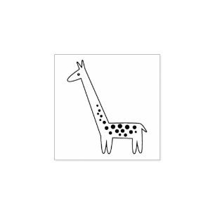 Tampons Encreurs Giraffe de dessin simple