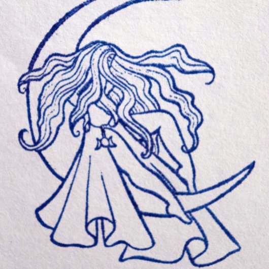 Tampons Encreurs Goddess de lune violette Wiccan Triple Moon Symbol