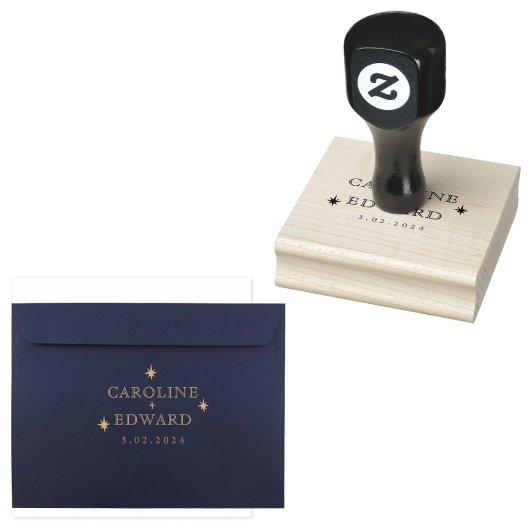 Tampons Encreurs Gold Mystical Stars Nom Mariage