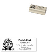 Tampons Encreurs Golden Doodle Dog Adresse de retour (Tamponné)