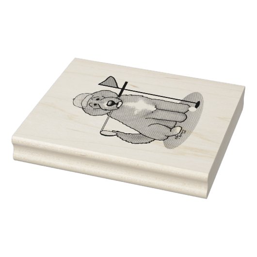 Tampons Encreurs Goldendoodle Chien Jouer Golf (rouge whmk2) Plaisi (Tampon)