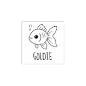 Tampons Encreurs Goldfish Pet Custom Name 1x1 (Impression)